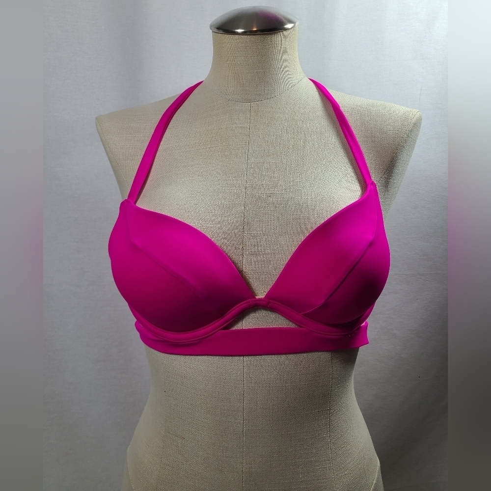 Victorias secret fuchsia pink swim top- Size 32C